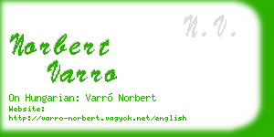 norbert varro business card